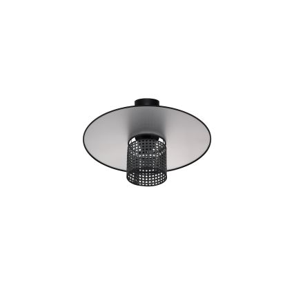 Duolla - Припотолочная люстра TOKYO RATTAN 1xE27/15W/230V диаметр 50 см черный/серебристый