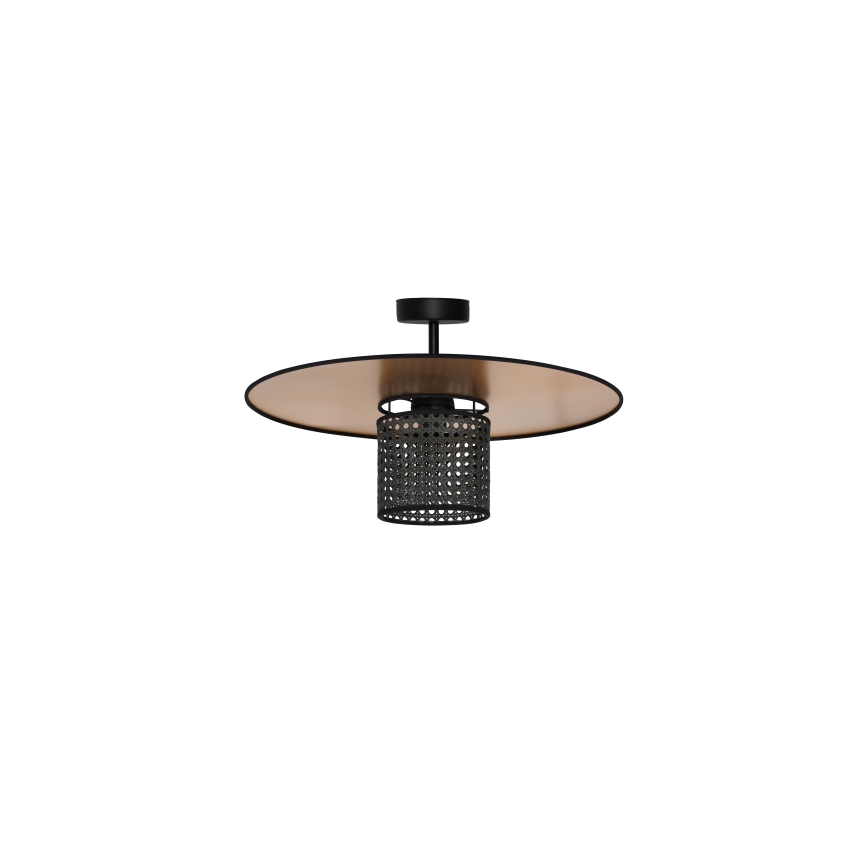 Duolla - Припотолочная люстра TOKYO RATTAN 1xE27/15W/230V диаметр 50 см золотистый/черный