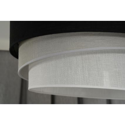 Duolla - Припотолочная люстра TRIO 1xE27/15W/230V диаметр 45 см черный/серый/белый