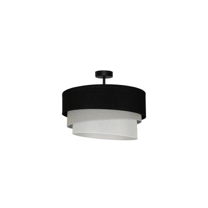 Duolla - Припотолочная люстра TRIO 1xE27/15W/230V диаметр 45 см черный/серый/белый