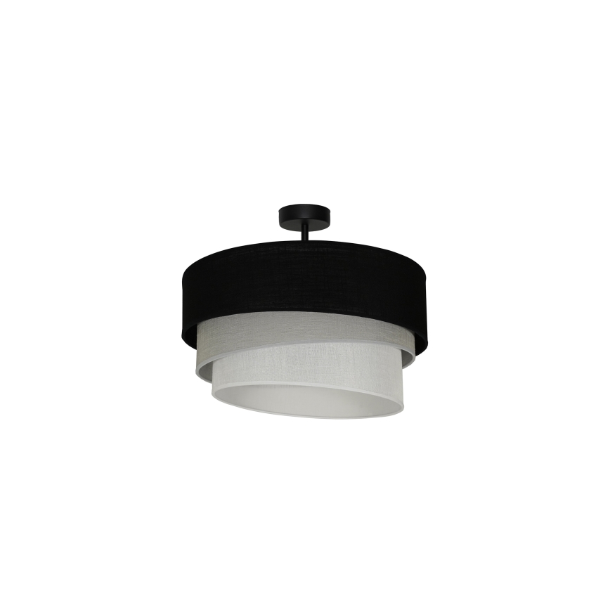 Duolla - Припотолочная люстра TRIO 1xE27/15W/230V диаметр 45 см черный/серый/белый