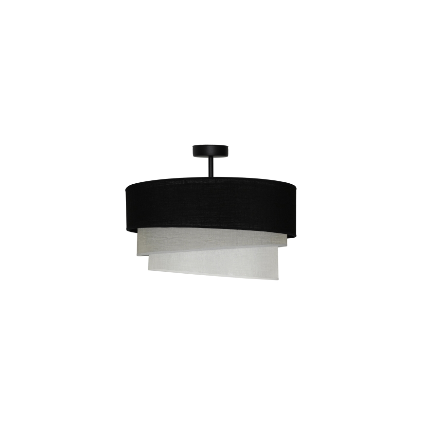 Duolla - Припотолочная люстра TRIO 1xE27/15W/230V диаметр 45 см черный/серый/белый