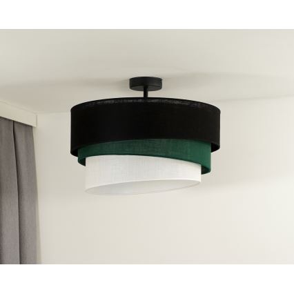 Duolla - Припотолочная люстра TRIO 1xE27/15W/230V диаметр 45 см черный/зеленый/белый