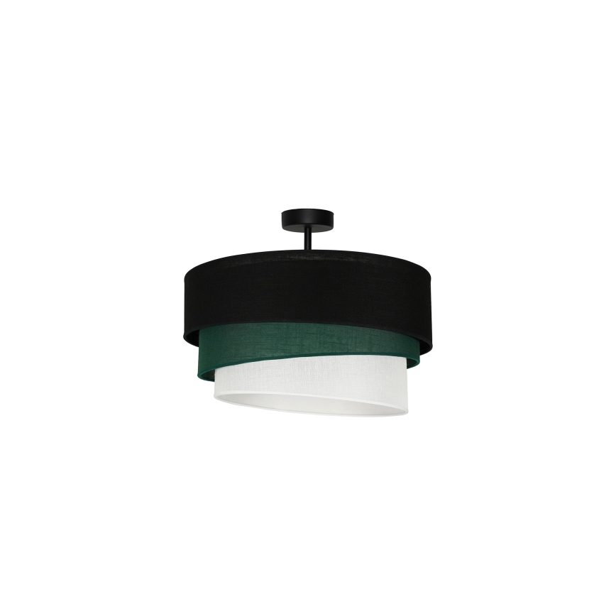 Duolla - Припотолочная люстра TRIO 1xE27/15W/230V диаметр 45 см черный/зеленый/белый