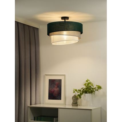 Duolla - Припотолочная люстра TRIO 1xE27/15W/230V диаметр 45 см зеленый/серый/белый