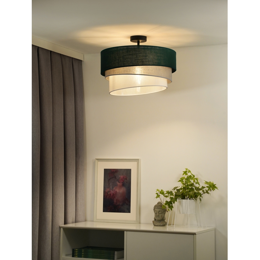 Duolla - Припотолочная люстра TRIO 1xE27/15W/230V диаметр 45 см зеленый/серый/белый