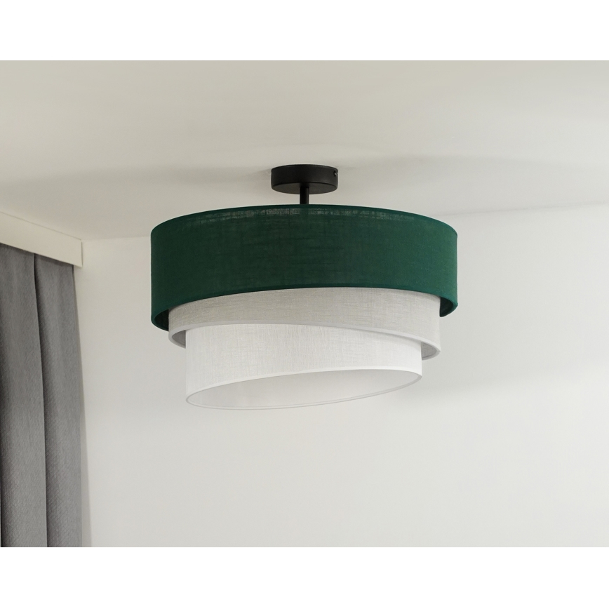 Duolla - Припотолочная люстра TRIO 1xE27/15W/230V диаметр 45 см зеленый/серый/белый