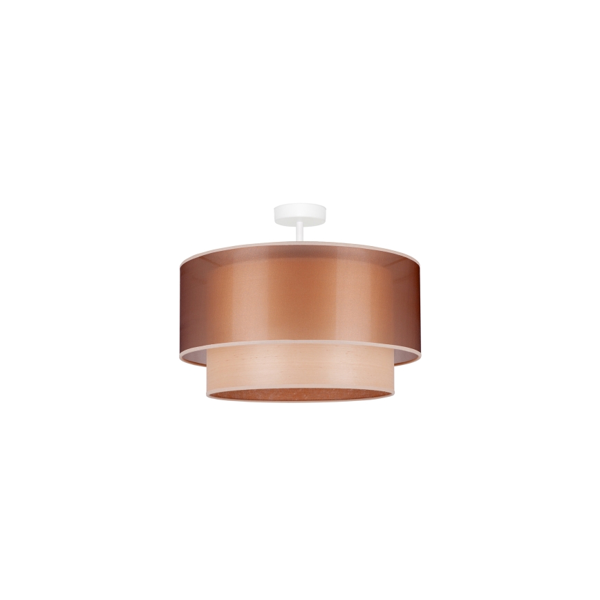 Duolla - Припотолочная люстра WOOD BOHO 1xE27/15W/230V диаметр 45 см медный/бежевый