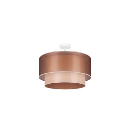 Duolla - Припотолочная люстра WOOD BOHO 1xE27/15W/230V диаметр 45 см медный/бежевый