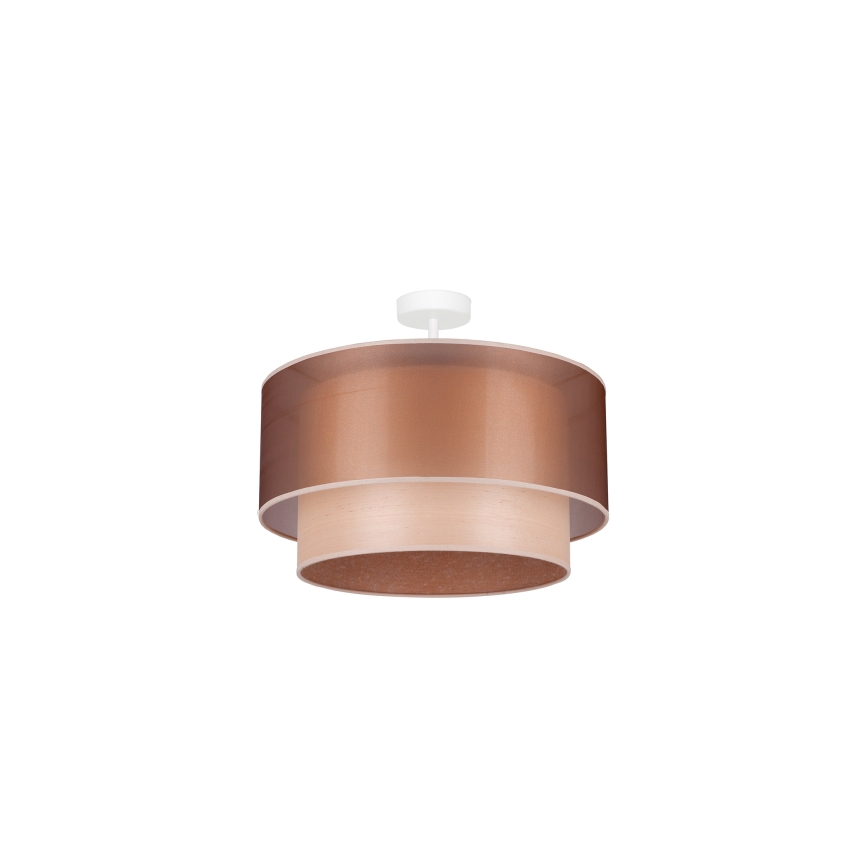 Duolla - Припотолочная люстра WOOD BOHO 1xE27/15W/230V диаметр 45 см медный/бежевый