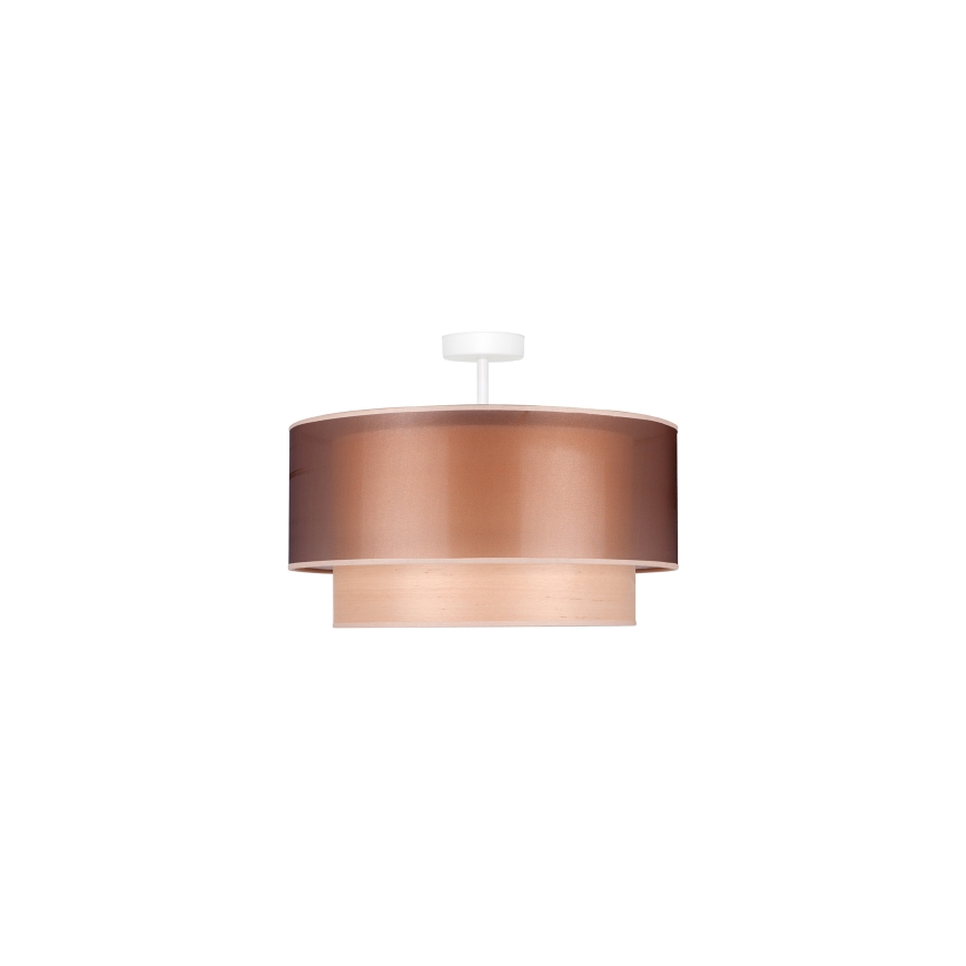 Duolla - Припотолочная люстра WOOD BOHO 1xE27/15W/230V диаметр 45 см медный/бежевый