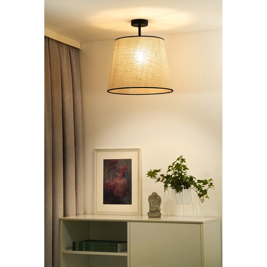Duolla - Припотолочная люстра YUTE 1xE27/15W/230V диаметр 38 см серый/черный