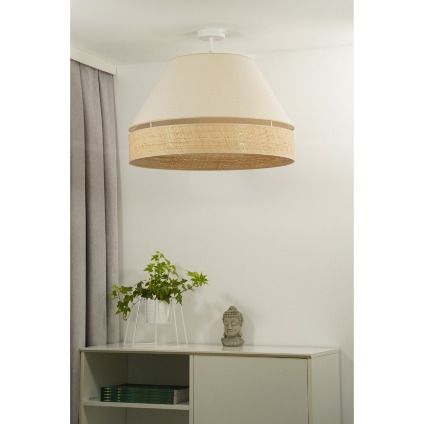 Duolla - Припотолочная люстра YUTE AVIGNON 1xE27/15W/230V диаметр 60 см кремовый/бежевый
