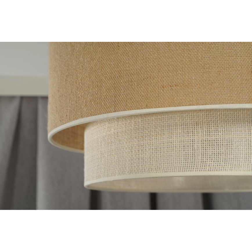 Duolla - Припотолочная люстра YUTE BOHO 1xE27/15W/230V диаметр 45 см коричневый/кремовый