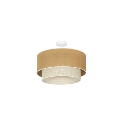 Duolla - Припотолочная люстра YUTE BOHO 1xE27/15W/230V диаметр 45 см коричневый/кремовый