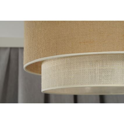 Duolla - Припотолочная люстра YUTE BOHO 3xE27/15W/230V диаметр 60 см коричневый/кремовый