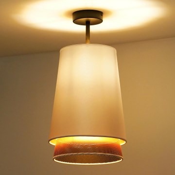 Duolla - Пристельова люстра BELL SHINY 1xE27/15W/230V діаметр 25 см білий/мідний