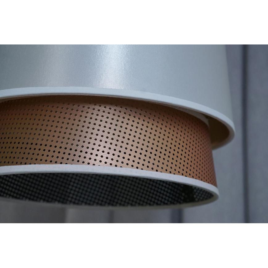 Duolla - Пристельова люстра BELL SHINY 1xE27/15W/230V діаметр 25 см білий/мідний