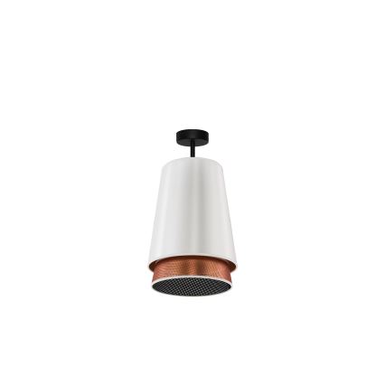 Duolla - Пристельова люстра BELL SHINY 1xE27/15W/230V діаметр 25 см білий/мідний