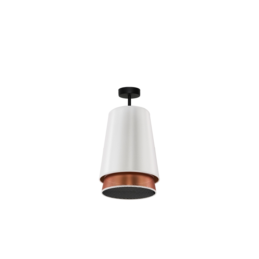 Duolla - Пристельова люстра BELL SHINY 1xE27/15W/230V діаметр 25 см білий/мідний