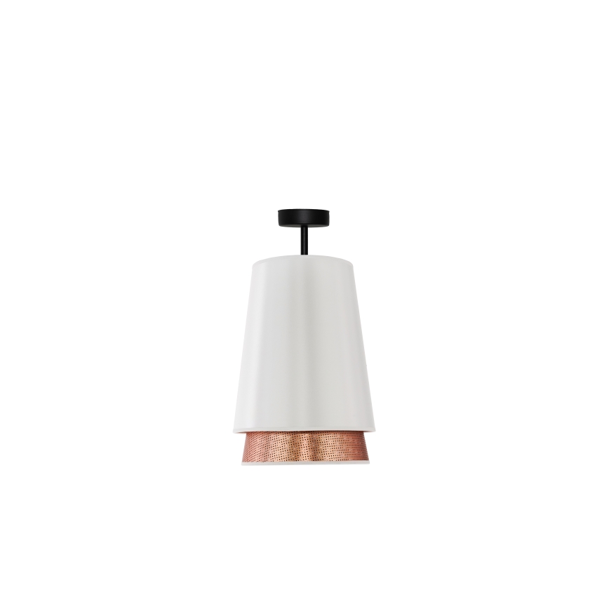 Duolla - Пристельова люстра BELL SHINY 1xE27/15W/230V діаметр 25 см білий/мідний