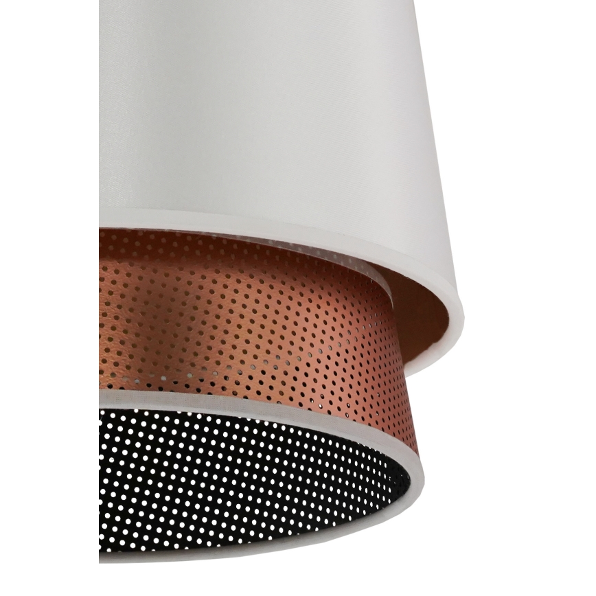Duolla - Пристельова люстра BELL SHINY 1xE27/15W/230V діаметр 25 см білий/мідний