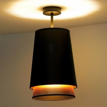 Duolla - Пристельова люстра BELL SHINY 1xE27/15W/230V діаметр 25 см чорний/мідний