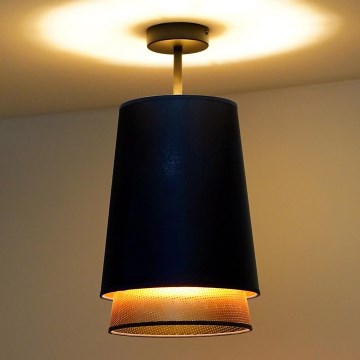 Duolla - Пристельова люстра BELL SHINY 1xE27/15W/230V діаметр 25 см синій/мідний