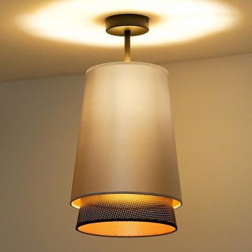Duolla - Пристельова люстра BELL SHINY 1xE27/15W/230V діаметр 25 см срібний/чорний