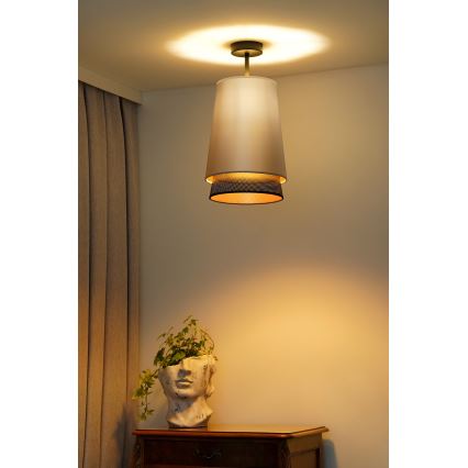 Duolla - Пристельова люстра BELL SHINY 1xE27/15W/230V діаметр 25 см срібний/чорний