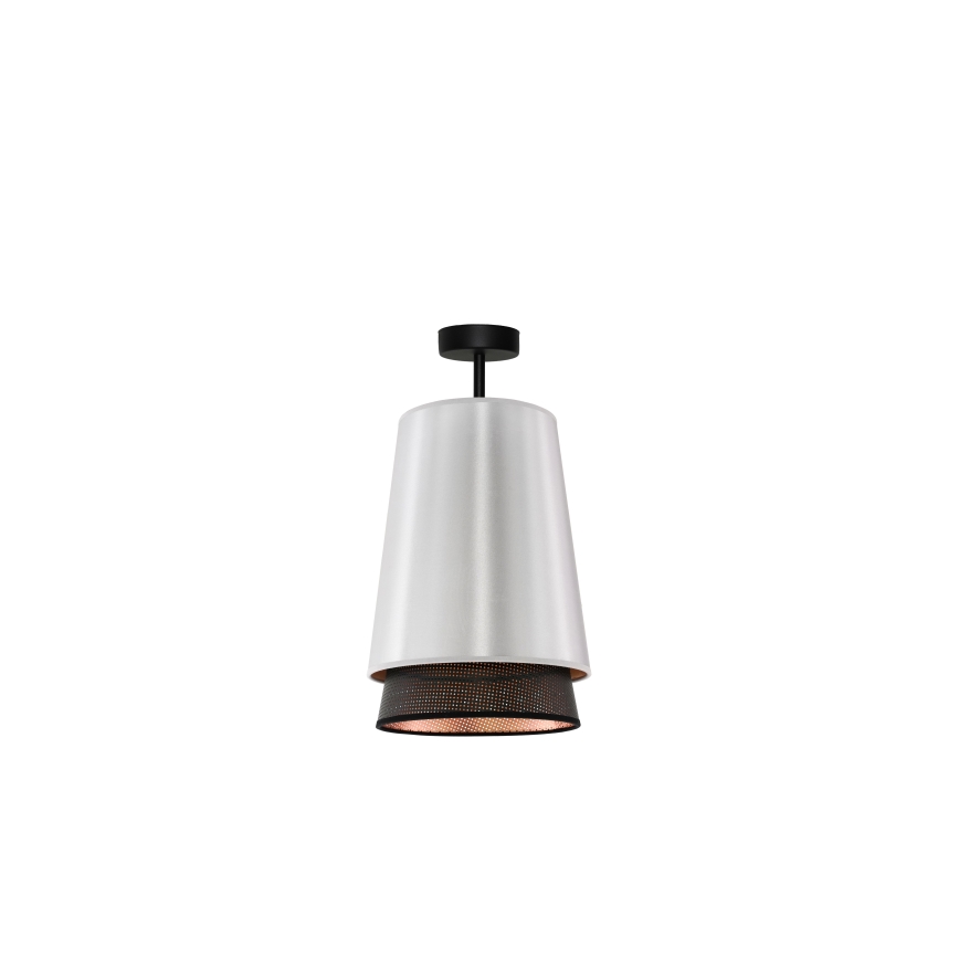 Duolla - Пристельова люстра BELL SHINY 1xE27/15W/230V діаметр 25 см срібний/чорний