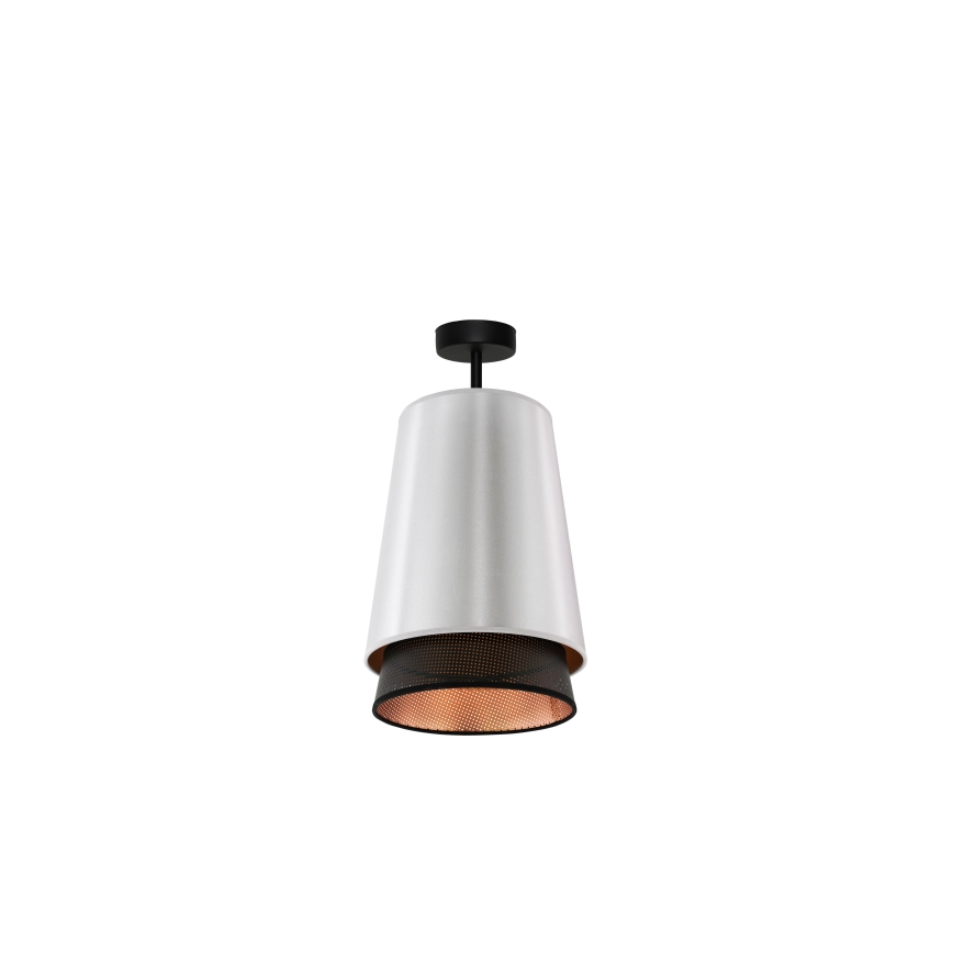 Duolla - Пристельова люстра BELL SHINY 1xE27/15W/230V діаметр 25 см срібний/чорний