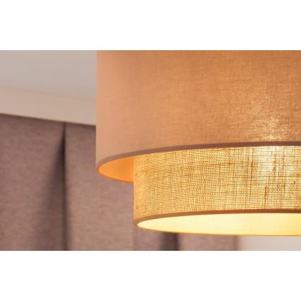 Duolla - Пристельова люстра  BOHO 1xE27/15W/230V діаметр 45 см бежевий/коричневий