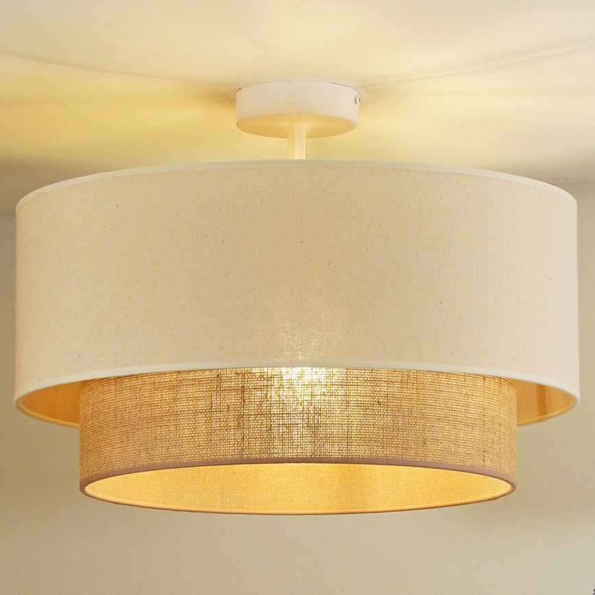 Duolla - Пристельова люстра BOHO 1xE27/15W/230V діаметр 45 см кремовий/коричневий