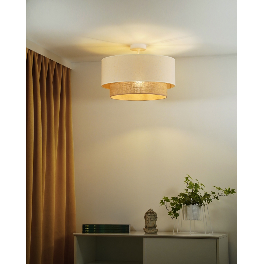 Duolla - Пристельова люстра BOHO 1xE27/15W/230V діаметр 45 см кремовий/коричневий