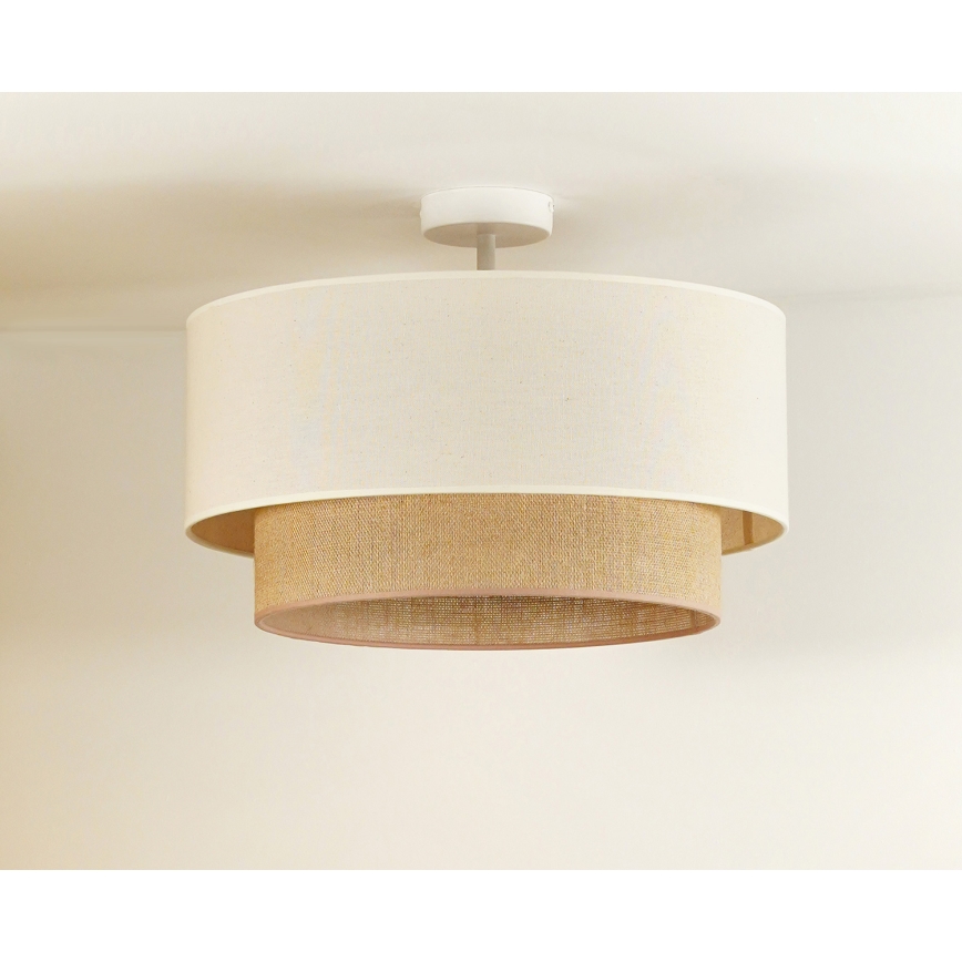 Duolla - Пристельова люстра BOHO 1xE27/15W/230V діаметр 45 см кремовий/коричневий