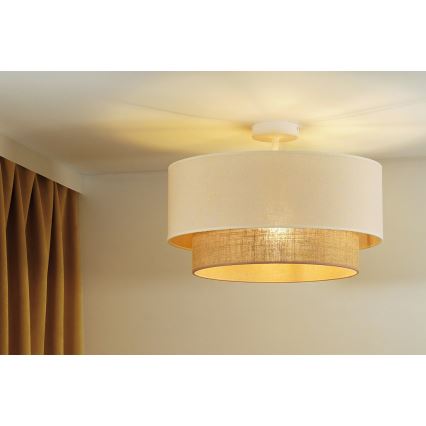Duolla - Пристельова люстра BOHO 1xE27/15W/230V діаметр 45 см кремовий/коричневий