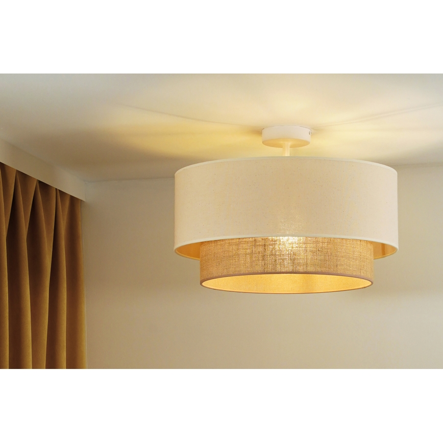 Duolla - Пристельова люстра BOHO 1xE27/15W/230V діаметр 45 см кремовий/коричневий