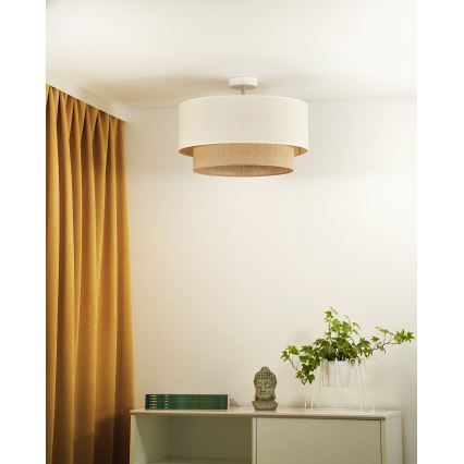 Duolla - Пристельова люстра BOHO 1xE27/15W/230V діаметр 45 см кремовий/коричневий