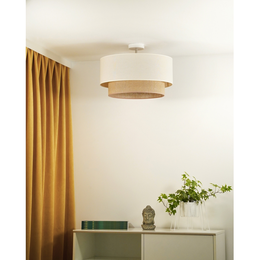 Duolla - Пристельова люстра BOHO 1xE27/15W/230V діаметр 45 см кремовий/коричневий