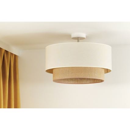 Duolla - Пристельова люстра BOHO 1xE27/15W/230V діаметр 45 см кремовий/коричневий