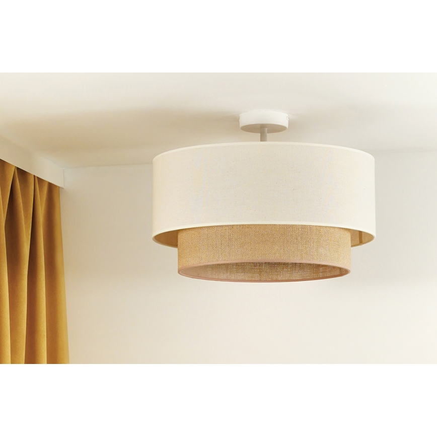 Duolla - Пристельова люстра BOHO 1xE27/15W/230V діаметр 45 см кремовий/коричневий