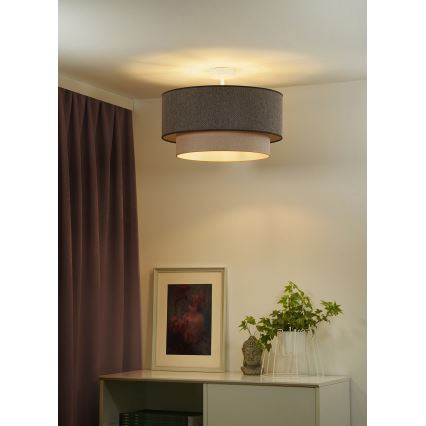 Duolla - Пристельова люстра BOHO ECO RECYCLING 1xE27/15W/230V діаметр 45 см коричневий/кремовий