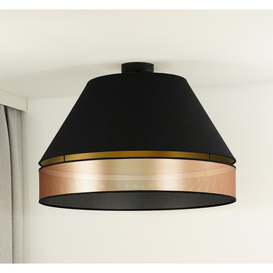 Duolla - Пристельова люстра COPPER SHINY 1xE27/15W/230V діаметр 60 см чорний/мідний