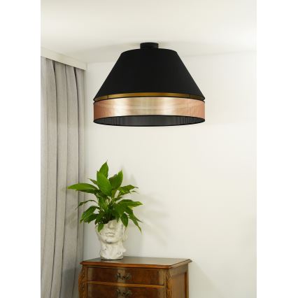 Duolla - Пристельова люстра COPPER SHINY 1xE27/15W/230V діаметр 60 см чорний/мідний