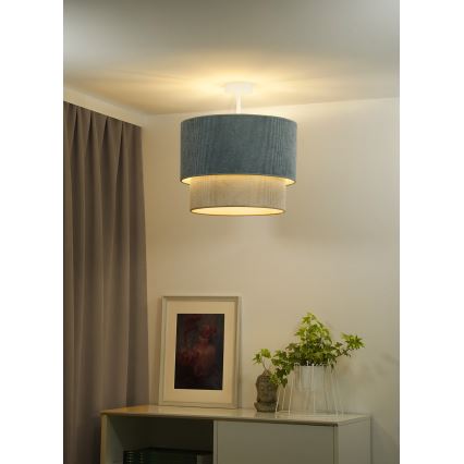 Duolla - Пристельова люстра CORDUROY 1xE27/15W/230V діаметр 40 см синій/бежевий