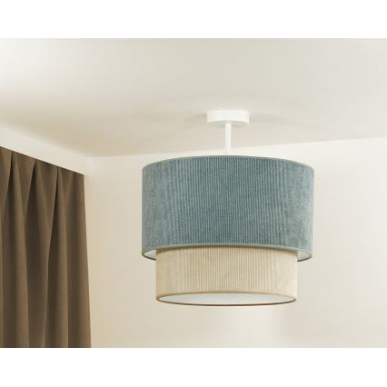 Duolla - Пристельова люстра CORDUROY 1xE27/15W/230V діаметр 40 см синій/бежевий