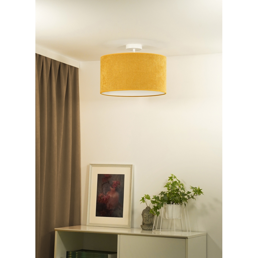 Duolla - Пристельова люстра CORDUROY 1xE27/15W/230V діаметр 40 см жовтий