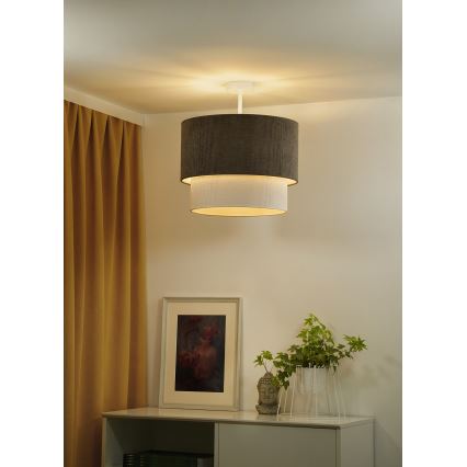 Duolla - Пристельова люстра CORDUROY 1xE27/15W/230V діаметр 40 см коричневий/кремовий