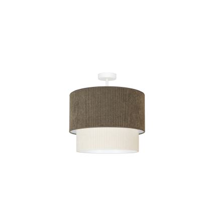 Duolla - Пристельова люстра CORDUROY 1xE27/15W/230V діаметр 40 см коричневий/кремовий
